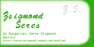 zsigmond seres business card